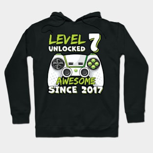 Seven 7Th Birthday Decoration Boy 7Yr 7 Year Old Birthday Hoodie